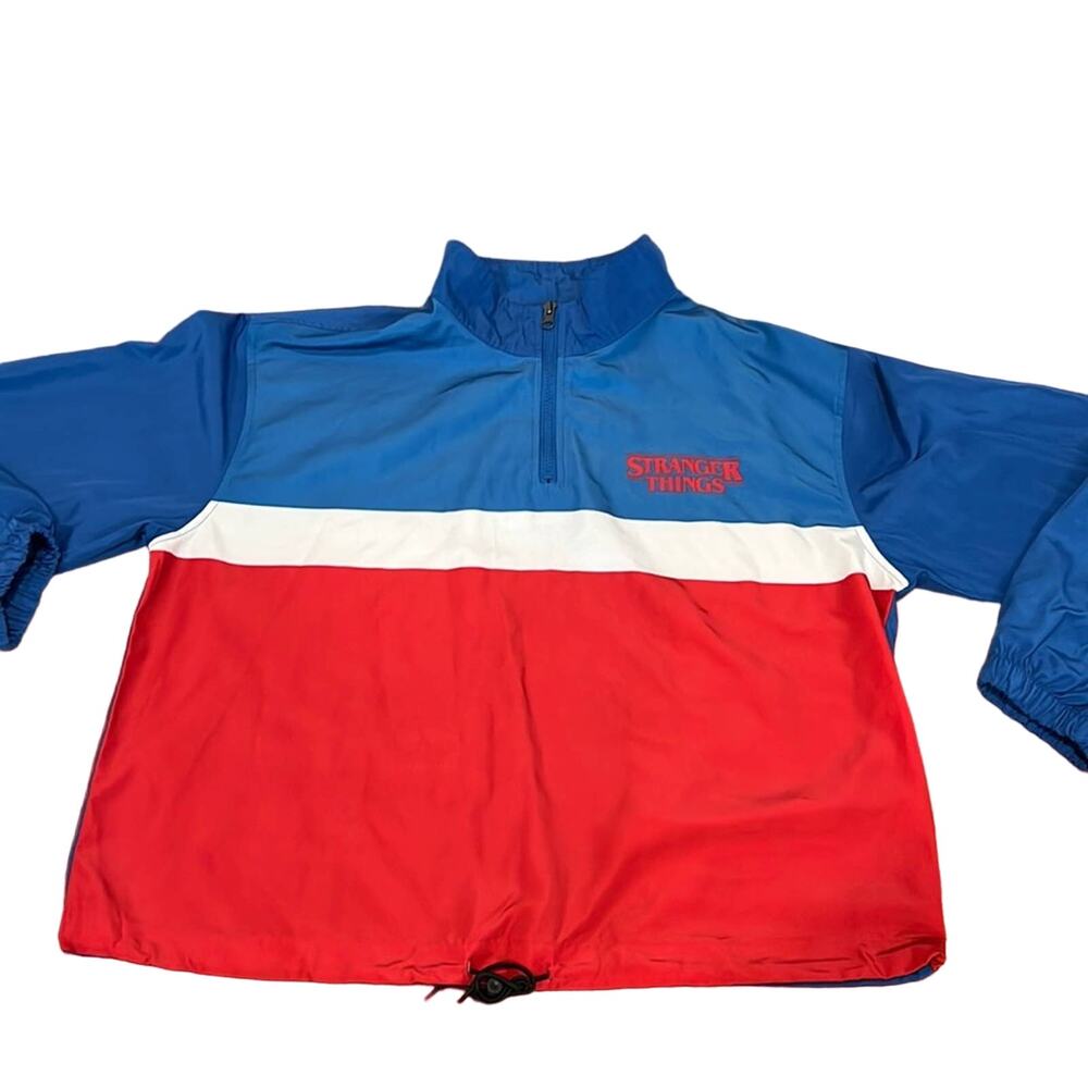 Stranger things lightweight windbreaker jacket official Netflix gear size Large